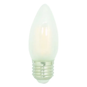 White LED light bulb on a white background