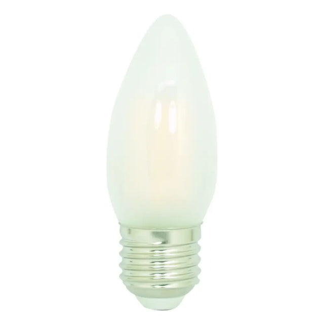 White LED light bulb on a white background