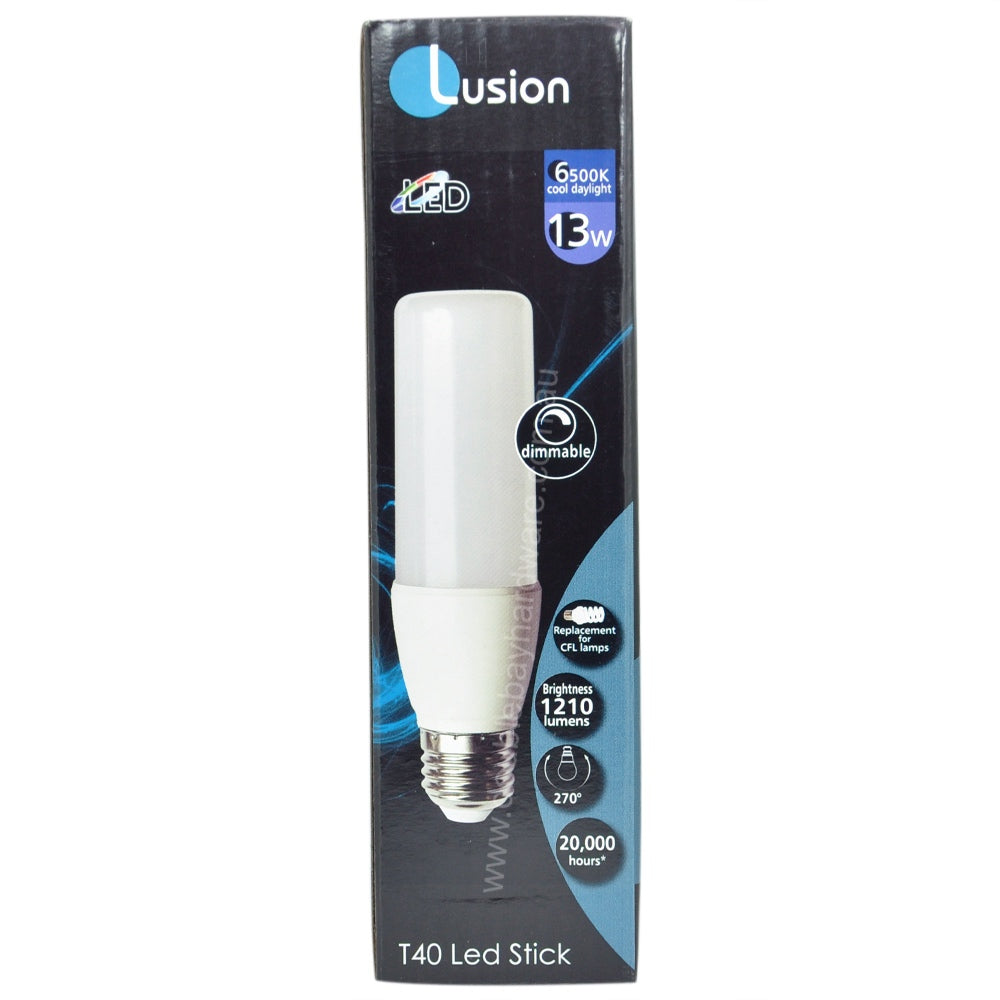Lusion T40 LED Stick Light Bulb E27 240V 13W C/DL 21021