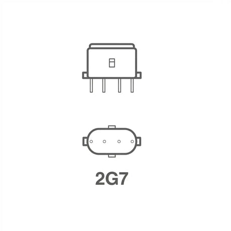 Technical diagram of a component with '2G7' label on a white background