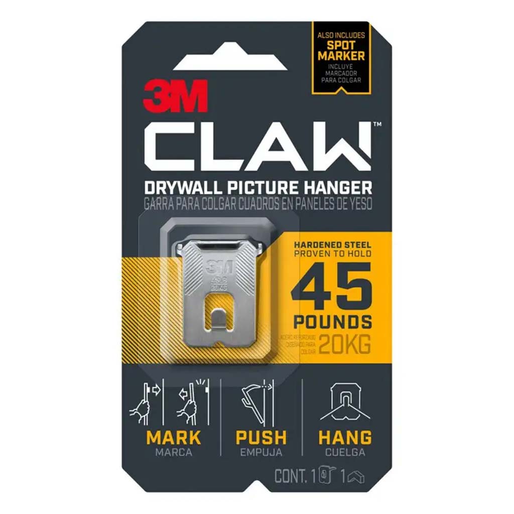 3M CLAW Drywall Picture Hanger 20Kg