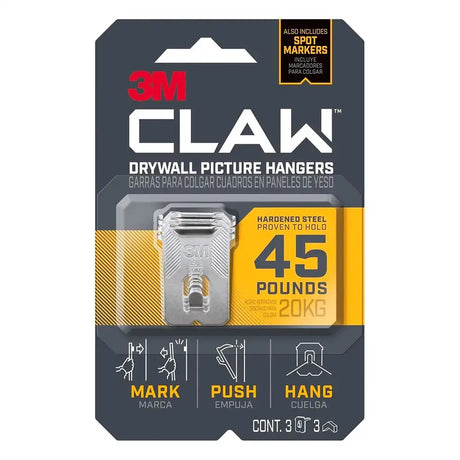 3M CLAW drywall picture hanger packaging on a white background