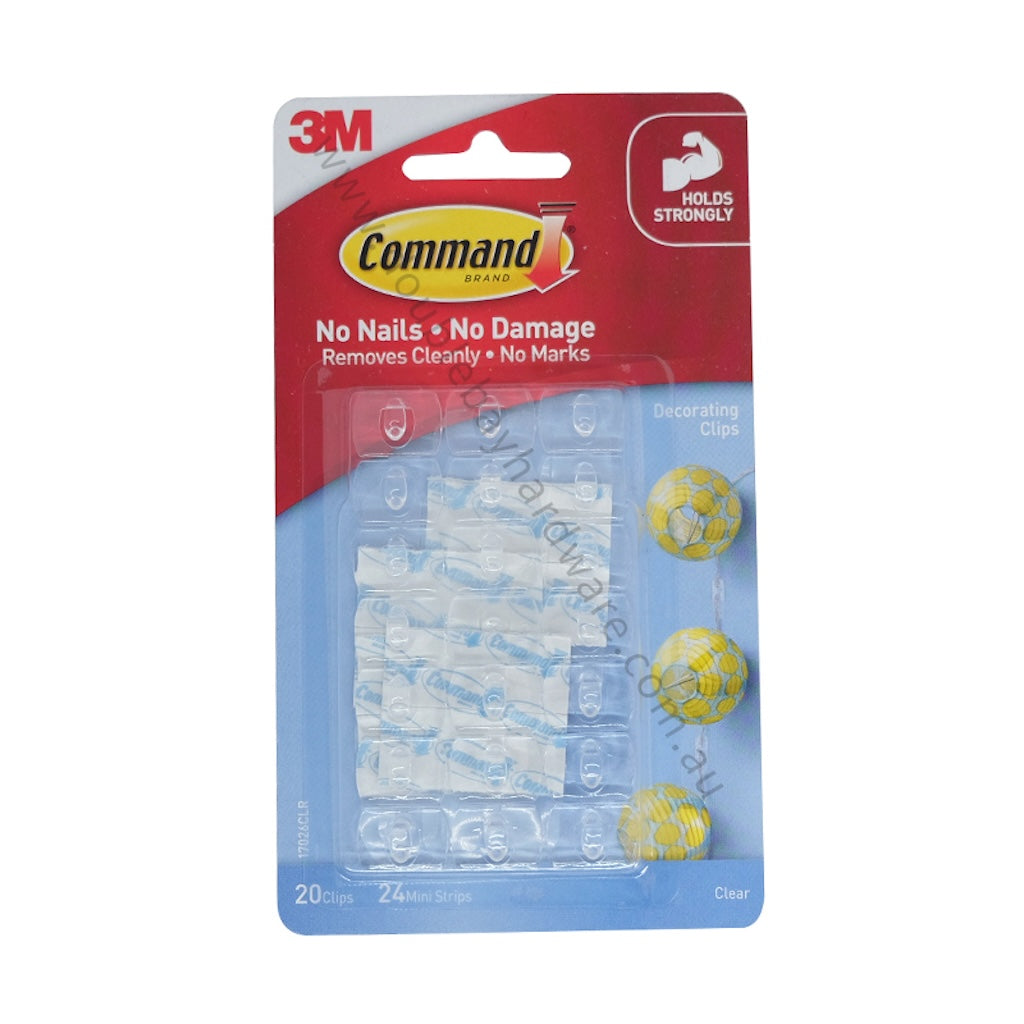3M Command Damage-Free Hook Clear Decorating Clip 17026CLR