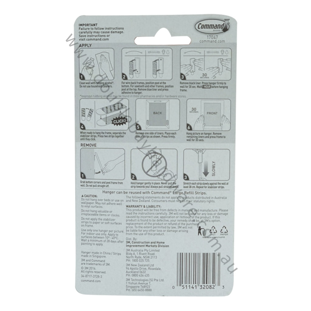 Command Command Sticky Nail Sawtooth Hanger White 3-hangers 6-large Strips  6-sets Of Mini Strips/pack in the Picture Hangers department at Lowes.com