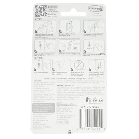 3M Command Damage-Free Large Hook 2.2Kg 17003