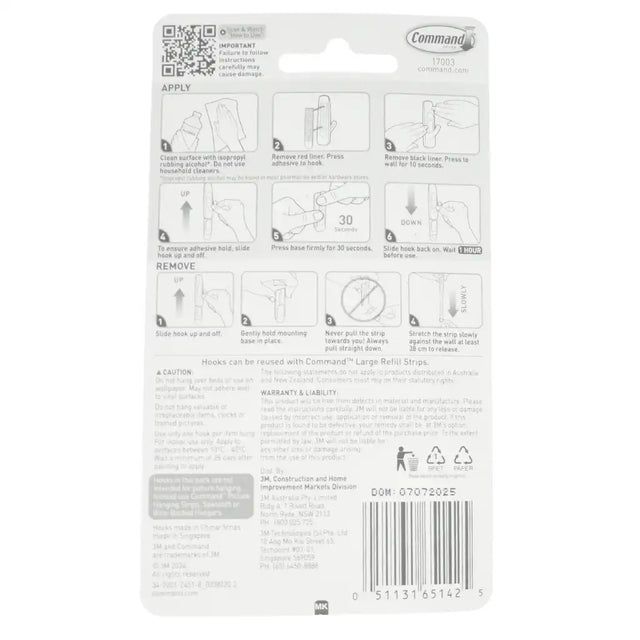 3M Command Damage-Free Large Hook 2.2Kg 17003