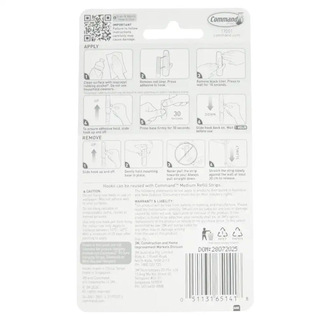 Command mounting system packaging with instructions and branding on a white background