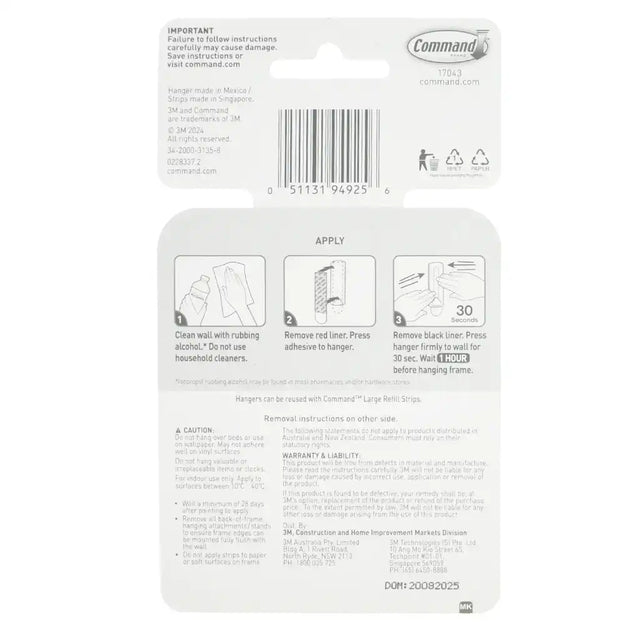 Command picture hanging system packaging with instructions and branding.