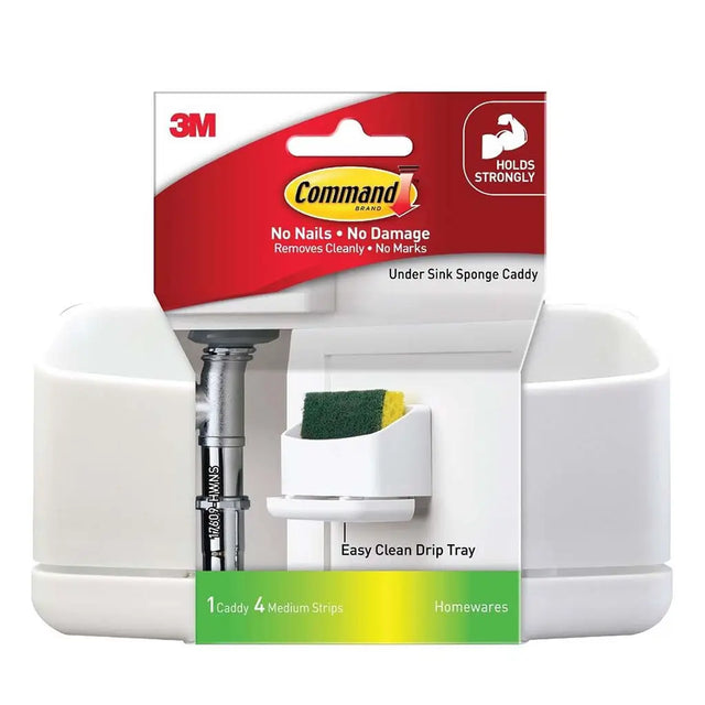 3M Command Under Sink Sponge Caddy packaging with a white background