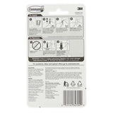 3M Command Damage - Free Hanging Med Clear Hook 2 Hooks 4 Strips 900g 17091CLR