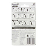 3M Command Damage - Free Hanging Medium Hooks 2 Hooks 4 Strips 1.3Kg 17001ANZ
