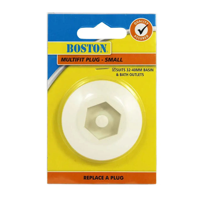 Boston multifit plug packaging on a white background