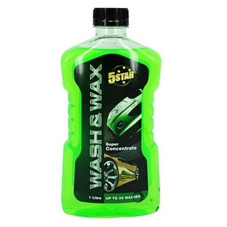 Bottle of 5 Star Wash & Wax Super Concentrate on a white background