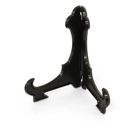 Black metal stand on a white background