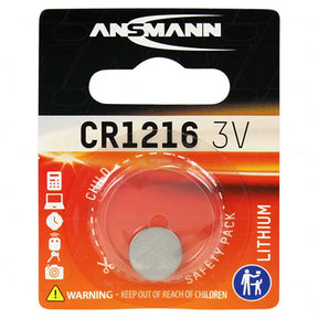 Ansmann CR1216 3V lithium battery packaging on a white background