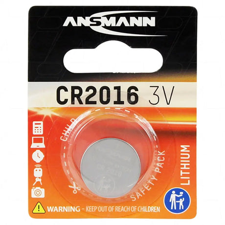 Ansmann CR2016 3V lithium battery packaging on a white background