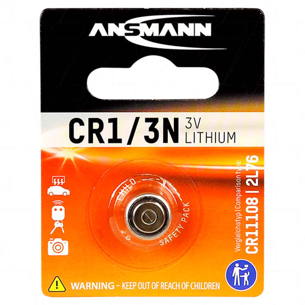 ANSMANN Lithium Coin Cell Battery 3V 160mAh CR1/3N