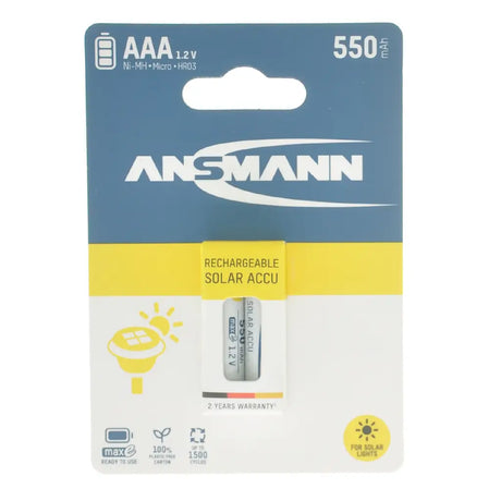 Ansmann AAA rechargeable battery packaging on a white background