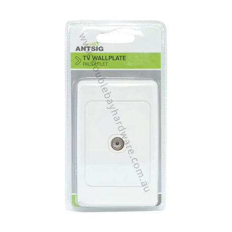 TV wall plate in packaging with Antsig branding on a white background