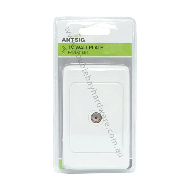 TV wall plate in packaging with Antsig branding on a white background