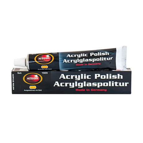 Two tubes of Autosol Acrylic Polish on a white background