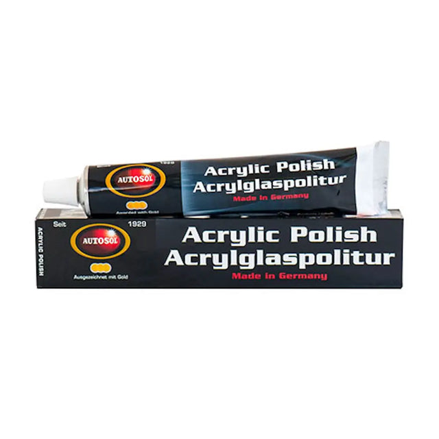 Two tubes of Autosol Acrylic Polish on a white background
