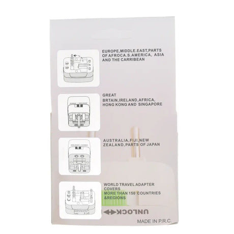 Unplug travel adapter packaging with世界各国插头图示