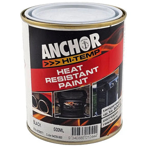 Anchor Hi-Temp heat resistant paint can on a white background