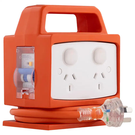 Arlec 4-outlet portable power block with built-in safety switch and 2m lead