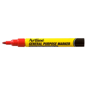 Artline general purpose marker with red tip on a white background