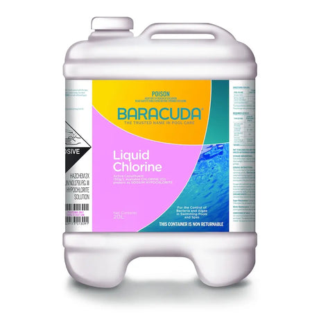 Baracuda Liquid Chlorine container on a white background