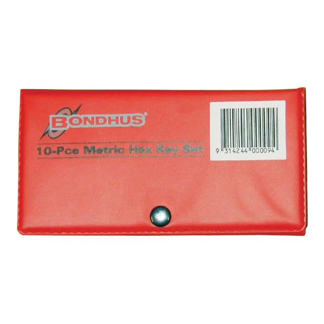Red tool case with Bondhus branding and a barcode on a white background