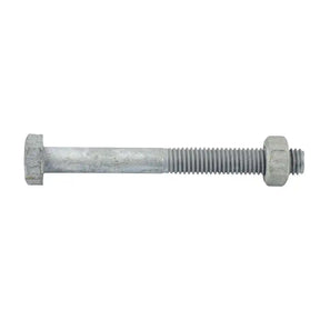 Metal bolt on a white background