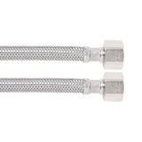 BROMIC 8mm Quicky Stainless Steel Water Hose 1/2″ F x 1/2″ F (600mm) 8WEB0600-1