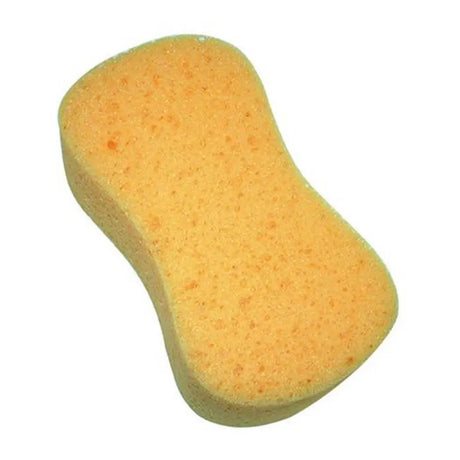 Yellow sponge on a white background