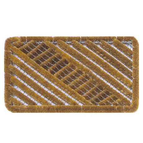 Rectangular brown scrubber pad on a white background