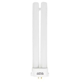 Compact fluorescent light bulb on a white background