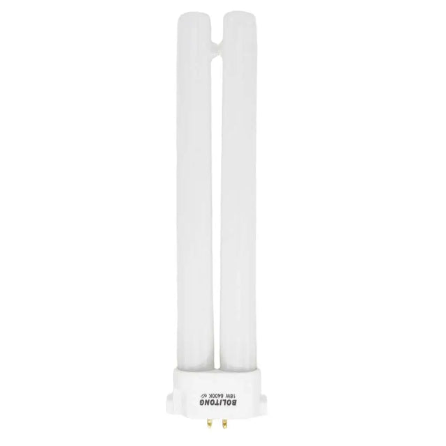 Compact fluorescent light bulb on a white background