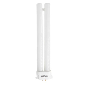 Compact fluorescent light bulb on a white background