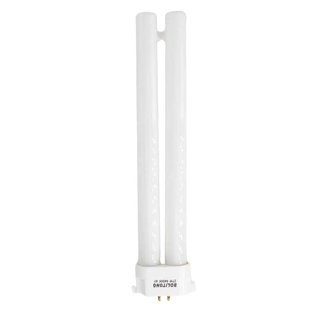 Compact fluorescent light bulb on a white background