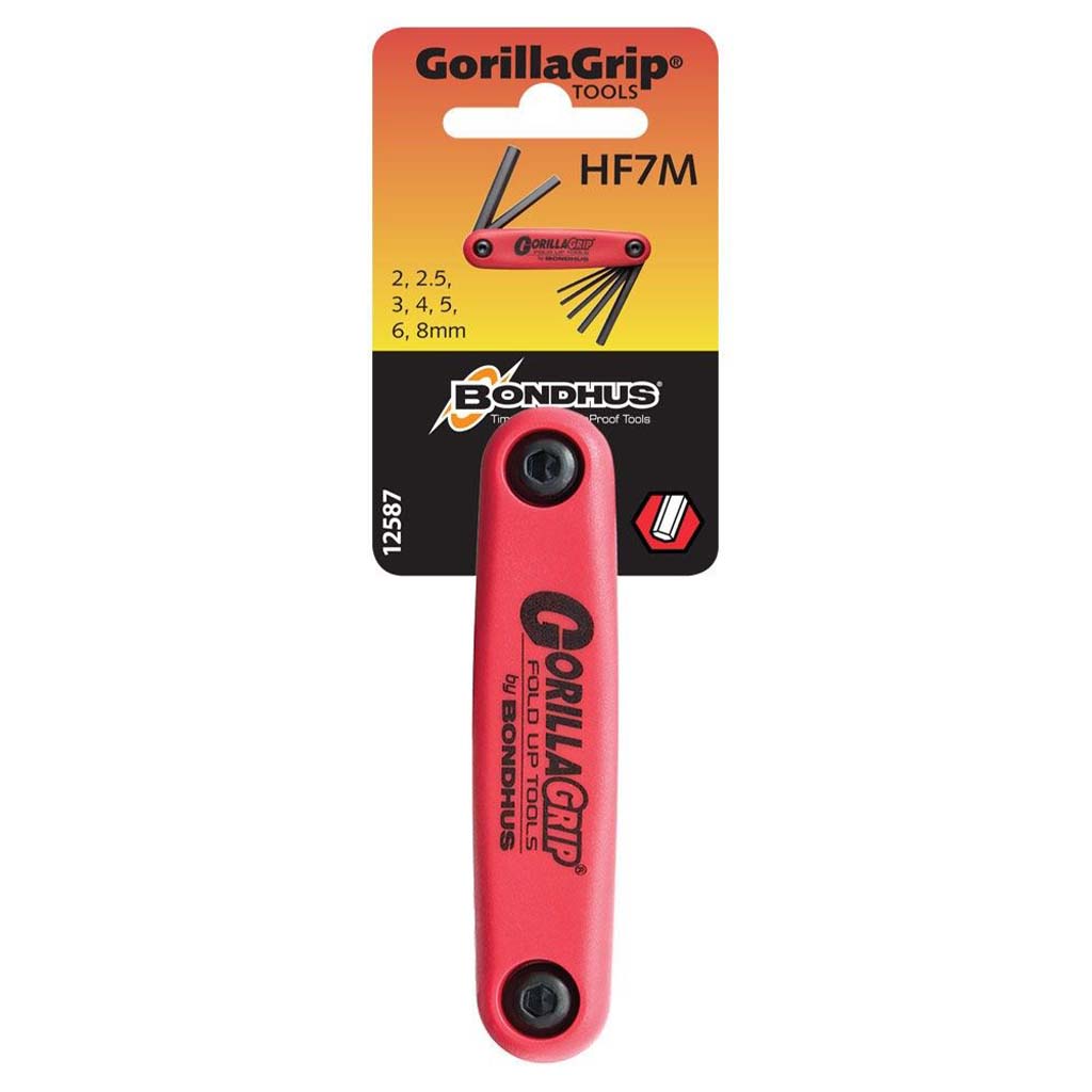 GorillaGrip Hold Up Allen Key Set Metric 2-8mm