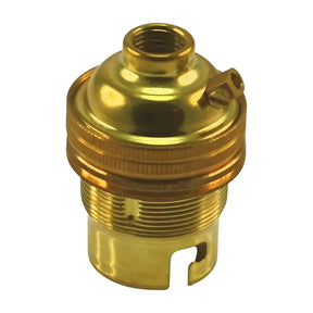 Brass Bayonet Lampholder B22 Base 10mm