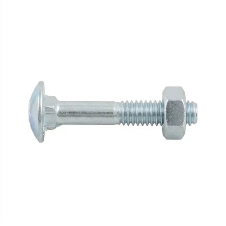 Bremick 1/4 X 1" Cup Head Bolt & Nut Zinc Plated