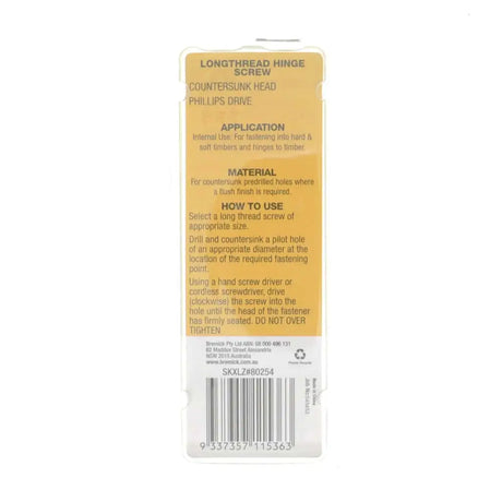 Product label with text on a white background