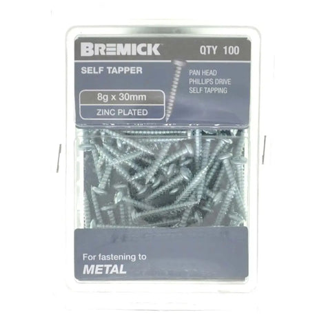 Bremick self-tapping screws packaging on a white background