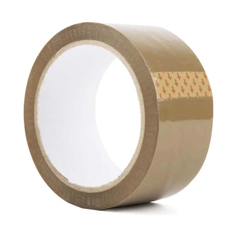 Roll of brown tape on a white background