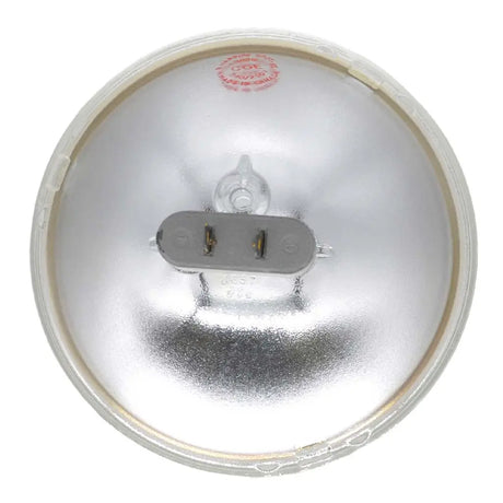 Silver reflective light bulb on a white background