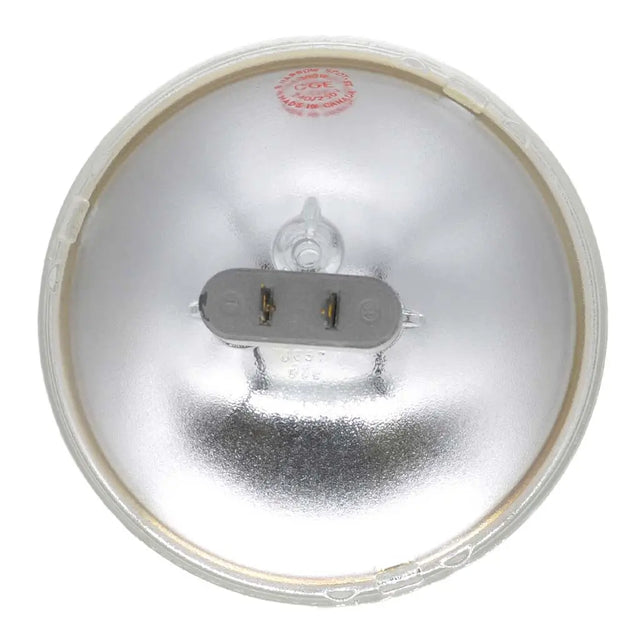 Silver reflective light bulb on a white background