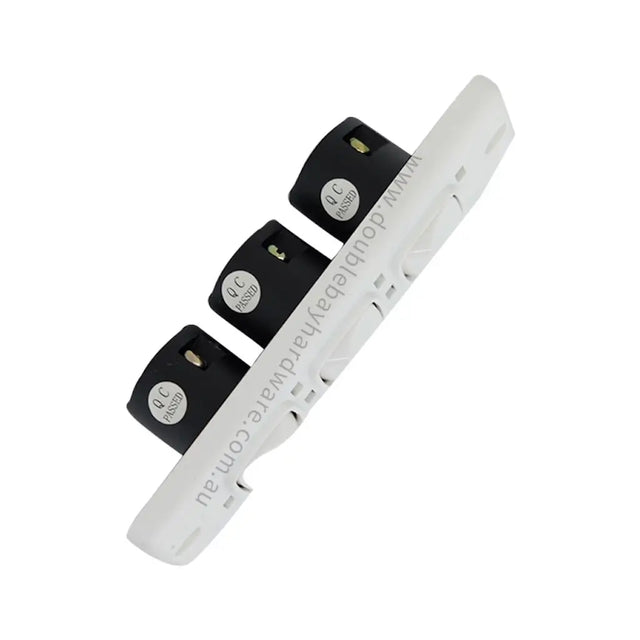 White paddle with black handles on a white background