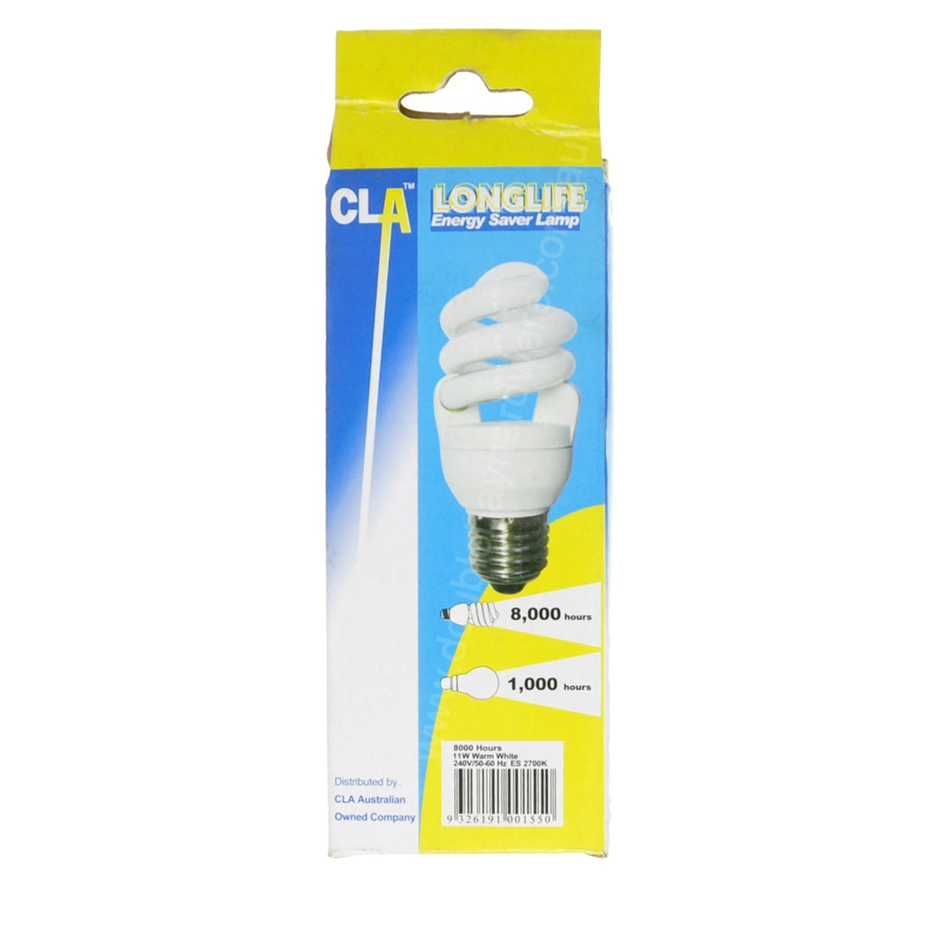CLA Energy Saving Light Bulb E27 11W W/W